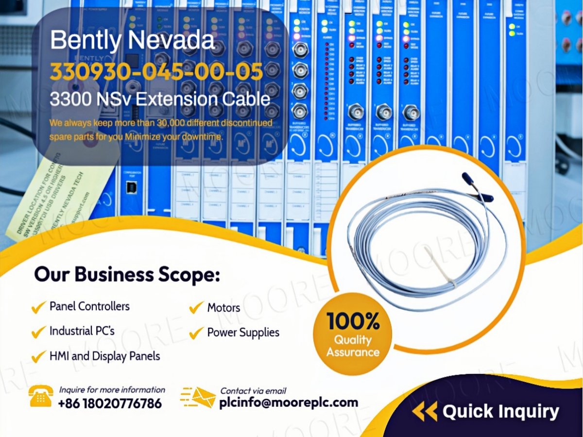What Makes Bently Nevada 330930-045-00-05 3300 NSv Extension Cable Essential for Reliable Turbine Monitoring?